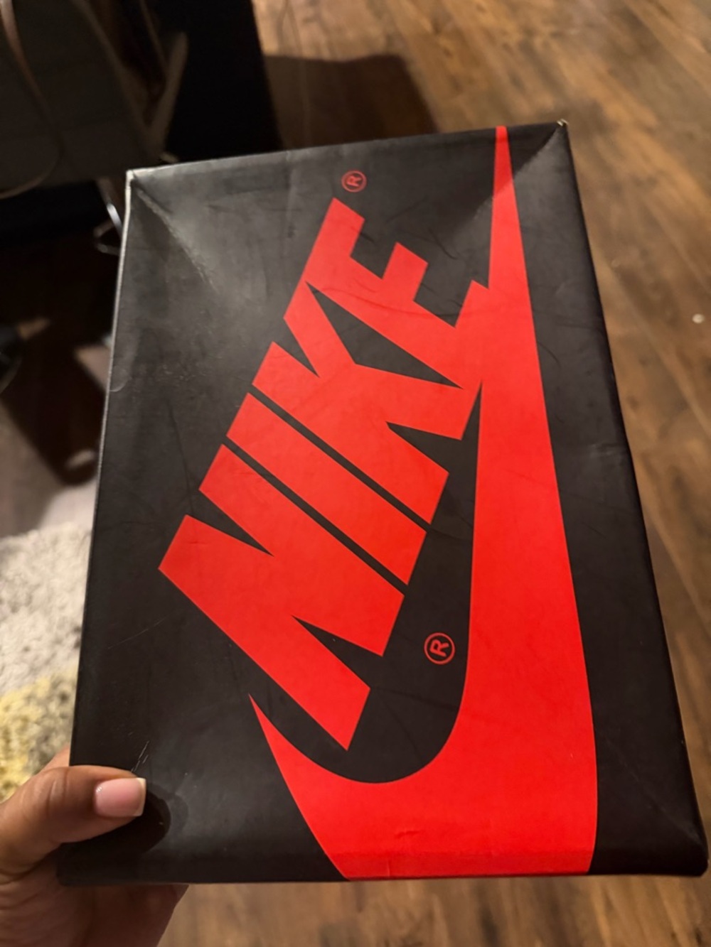Jordan Kids Sneakers Box with Black and Red Nike Logo